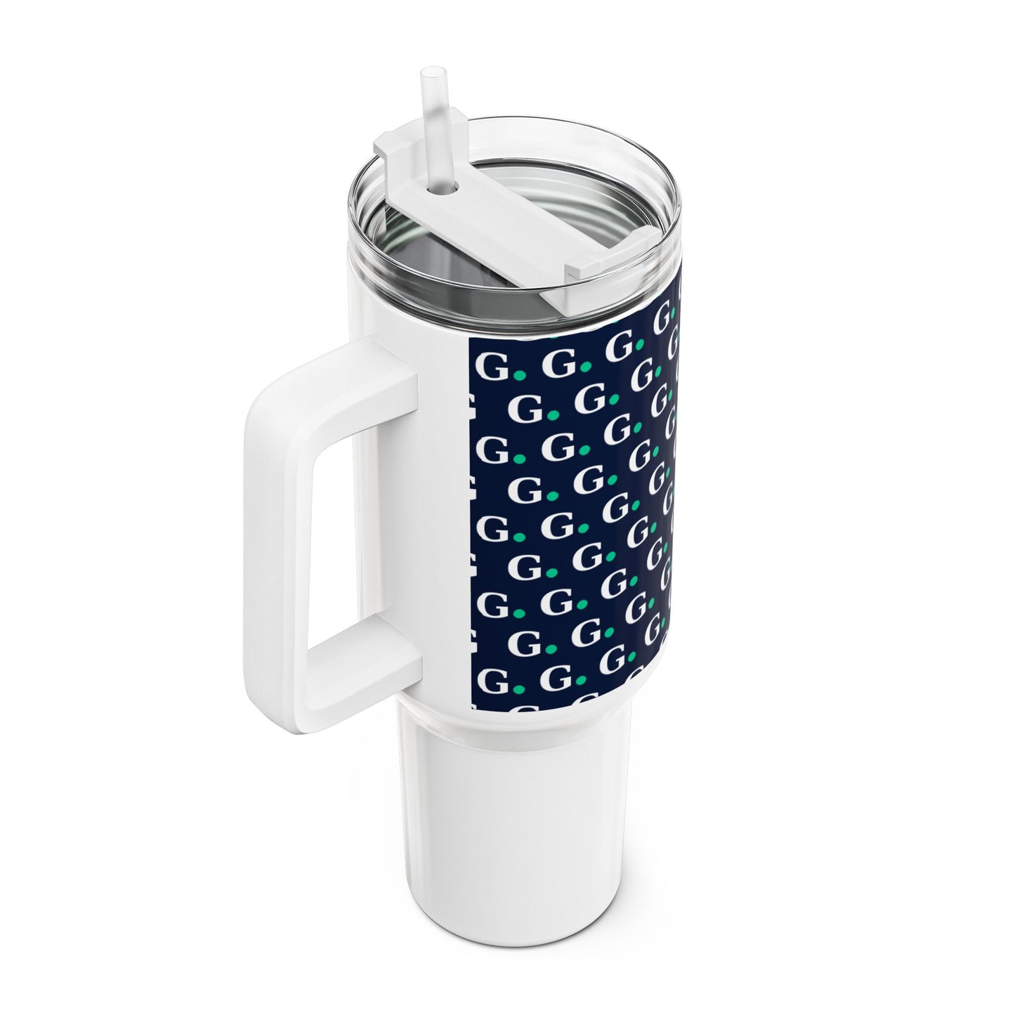 40oz Monogram Tumbler — Repeating “G” Pattern Insulated Travel Cup