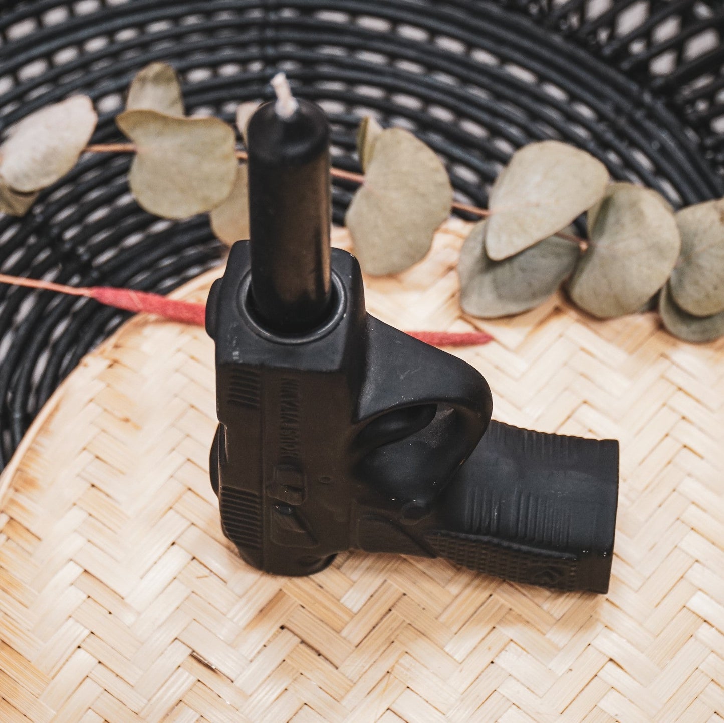 Pistolen Kerzenhalter - Schwarz