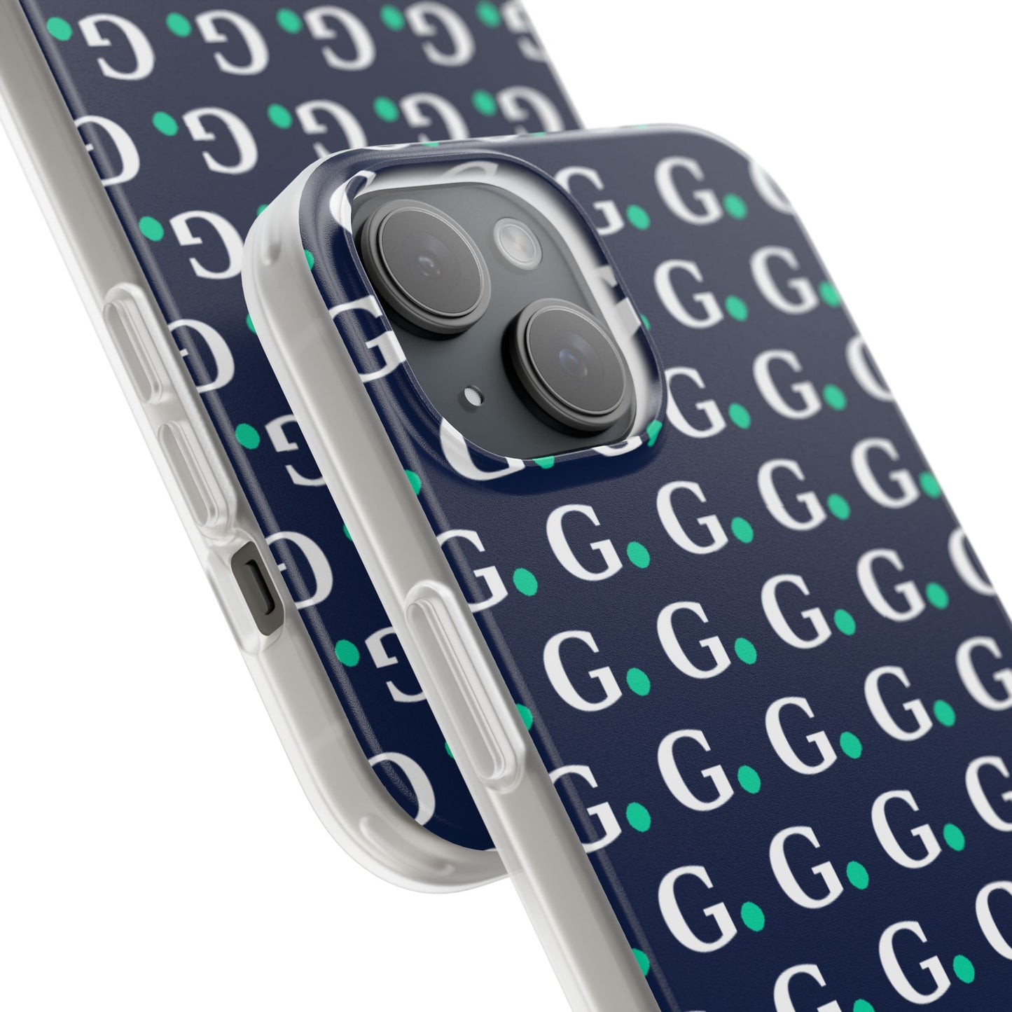 Monogram G Pattern Phone Case — Navy Repeat Initial Design