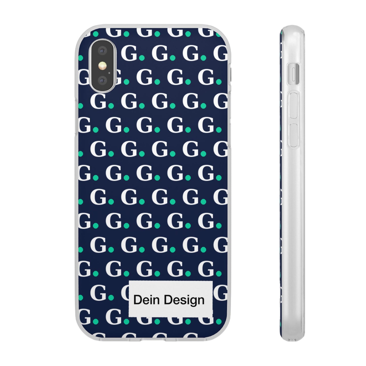 Monogram G Pattern Phone Case — Navy Repeat Initial Design