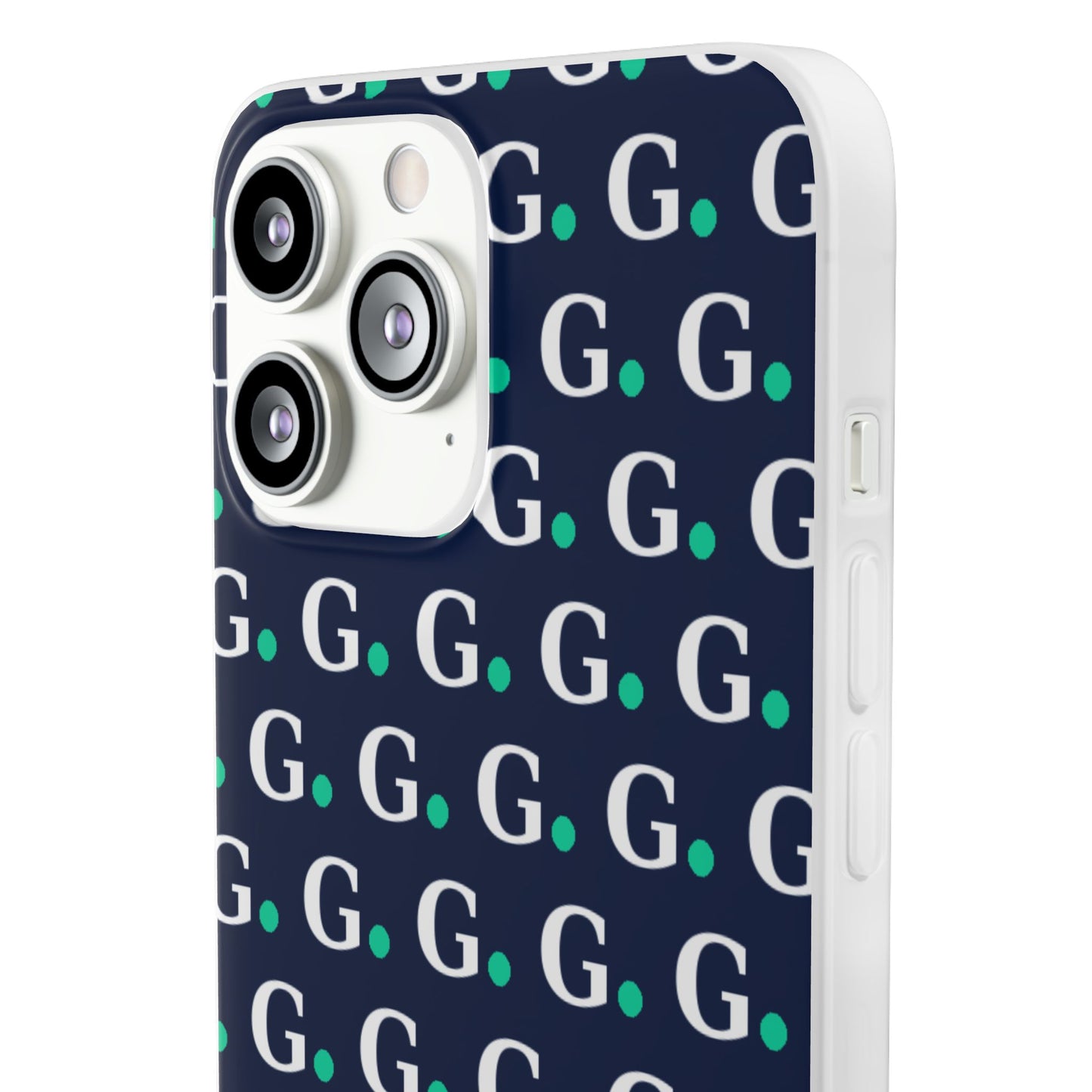 Monogram G Pattern Phone Case — Navy Repeat Initial Design