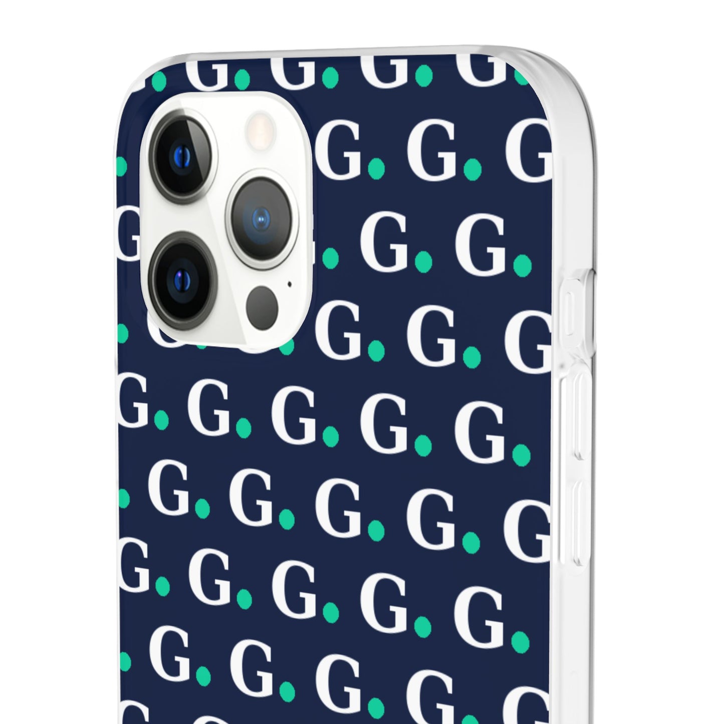 Monogram G Pattern Phone Case — Navy Repeat Initial Design