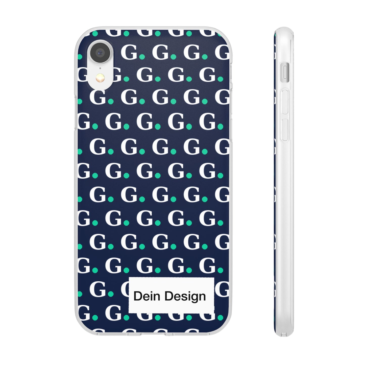 Monogram G Pattern Phone Case — Navy Repeat Initial Design