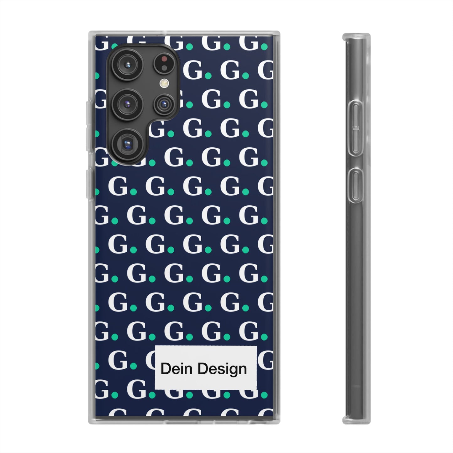 Monogram G Pattern Phone Case — Navy Repeat Initial Design
