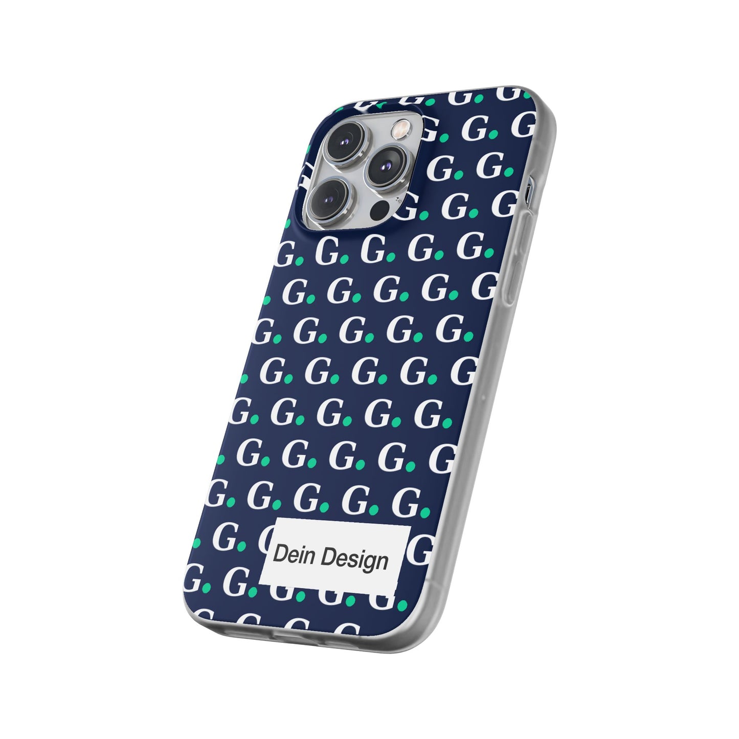 Monogram G Pattern Phone Case — Navy Repeat Initial Design