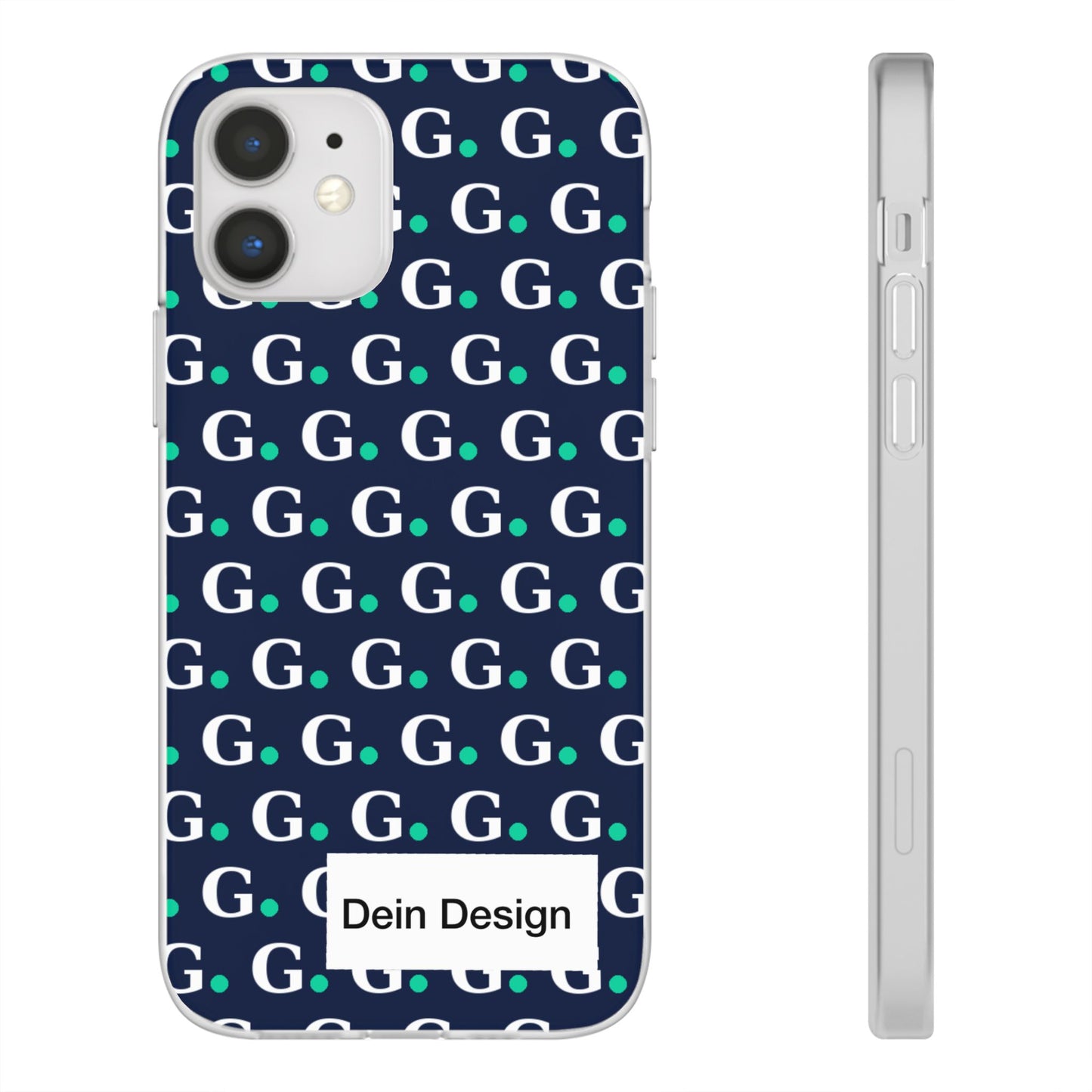 Monogram G Pattern Phone Case — Navy Repeat Initial Design