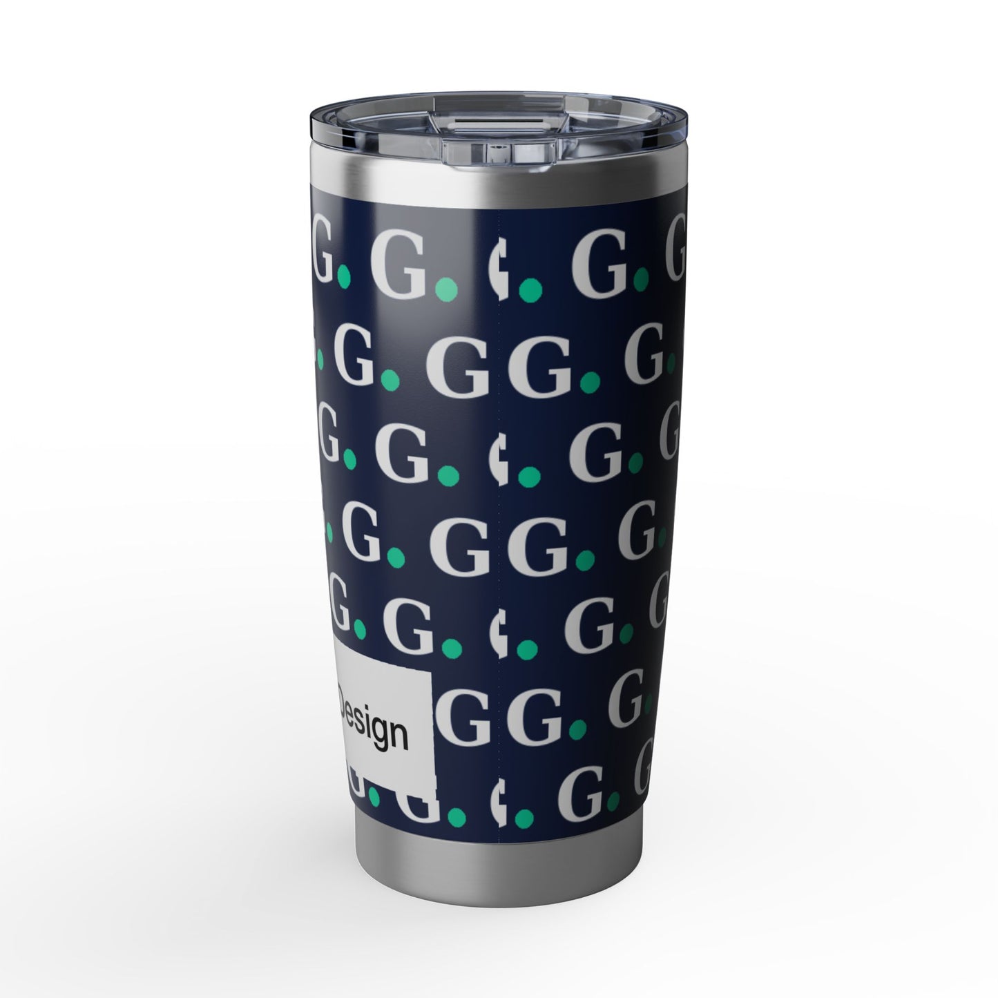 Monogram G 20oz Insulated Tumbler — Navy Patterned Travel Mug
