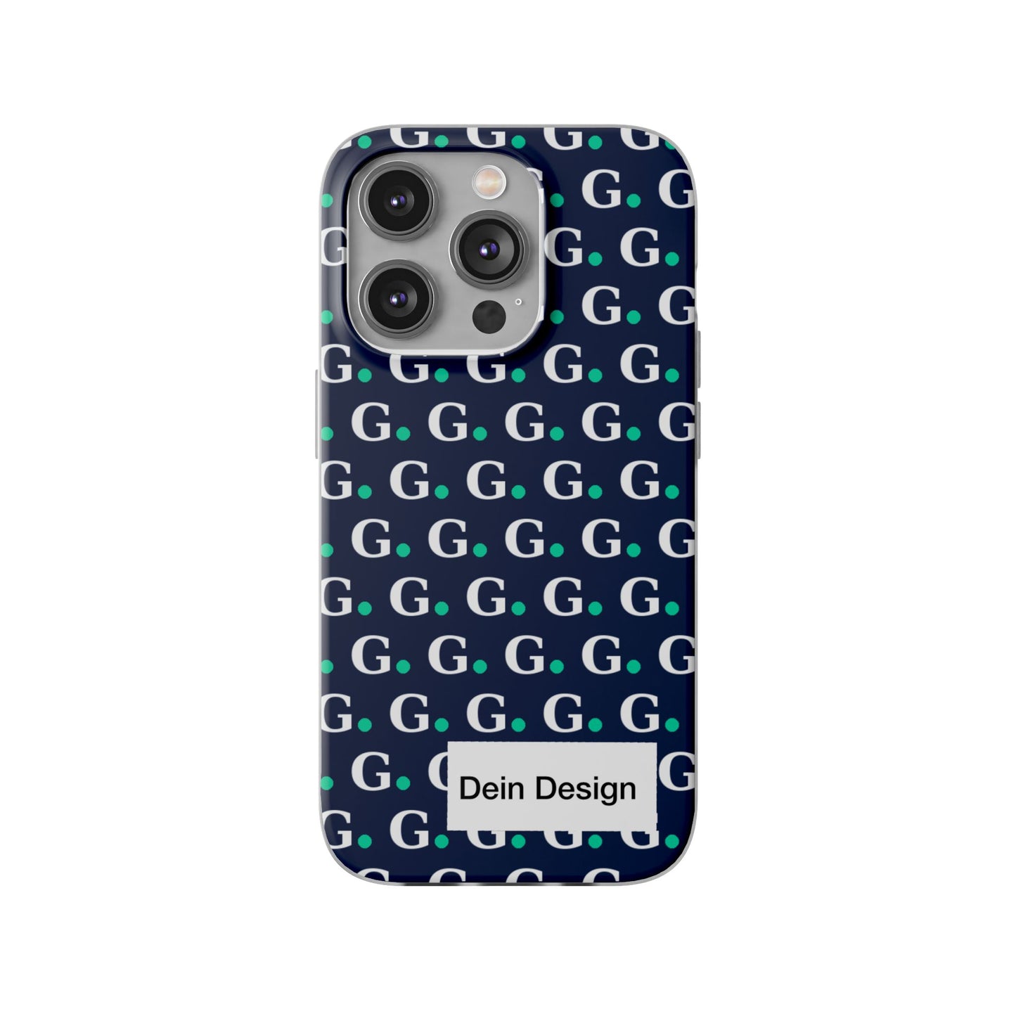 Monogram G Pattern Phone Case — Navy Repeat Initial Design