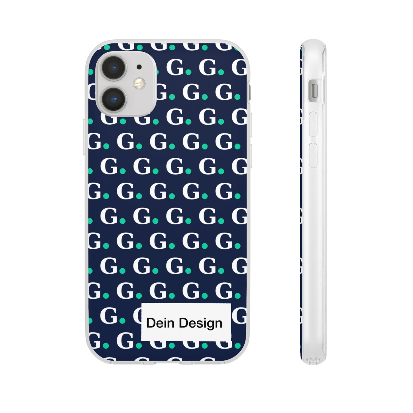 Monogram G Pattern Phone Case — Navy Repeat Initial Design