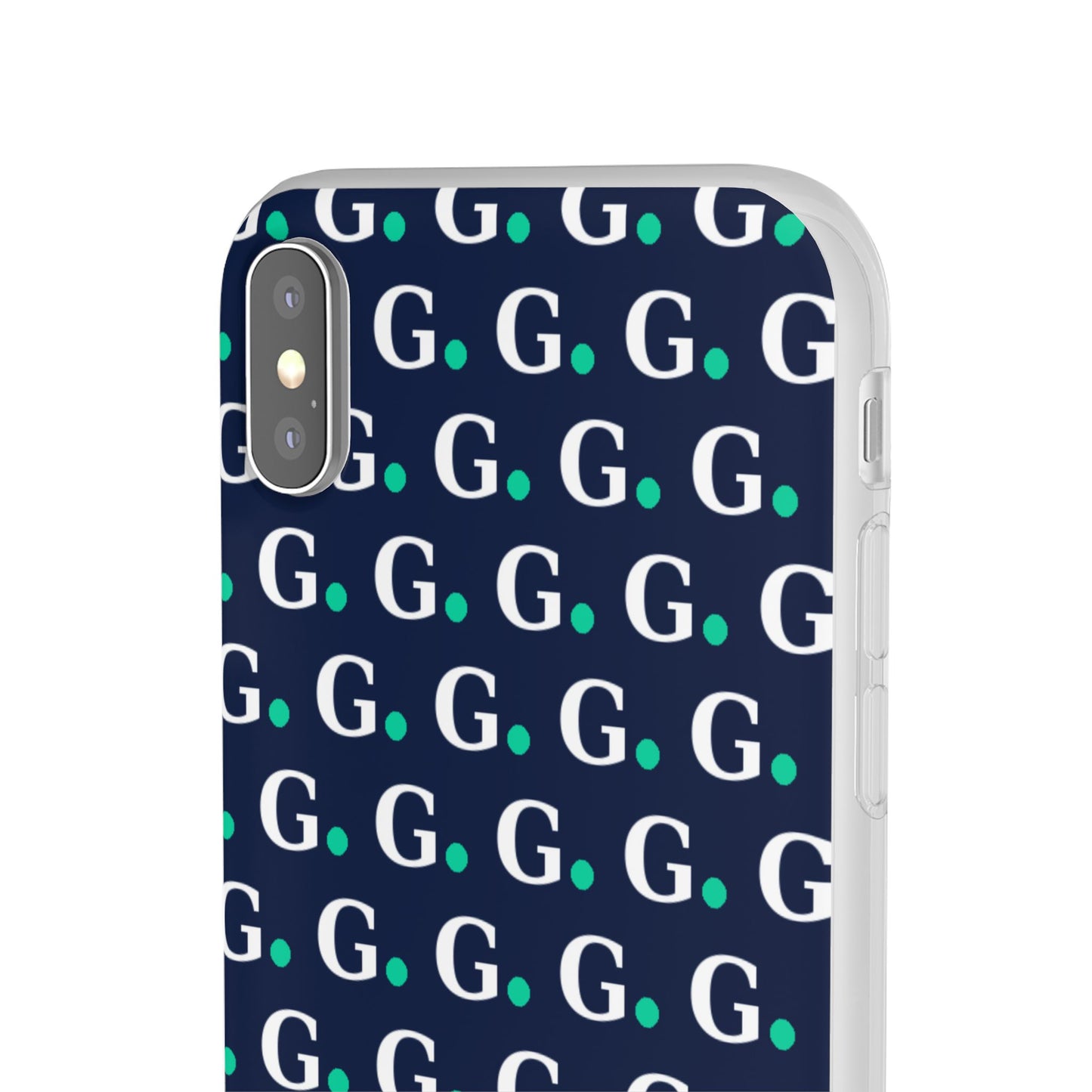 Monogram G Pattern Phone Case — Navy Repeat Initial Design