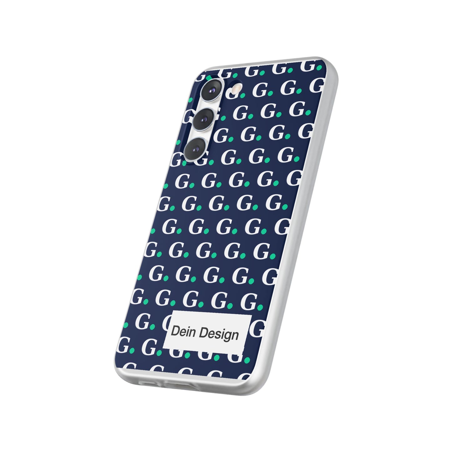 Monogram G Pattern Phone Case — Navy Repeat Initial Design