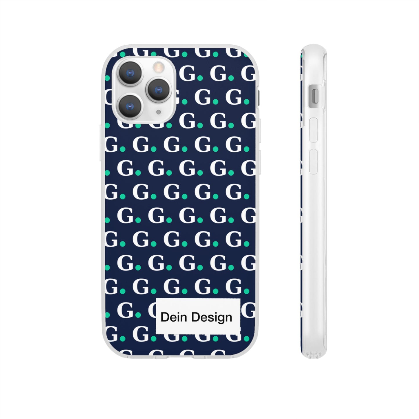 Monogram G Pattern Phone Case — Navy Repeat Initial Design