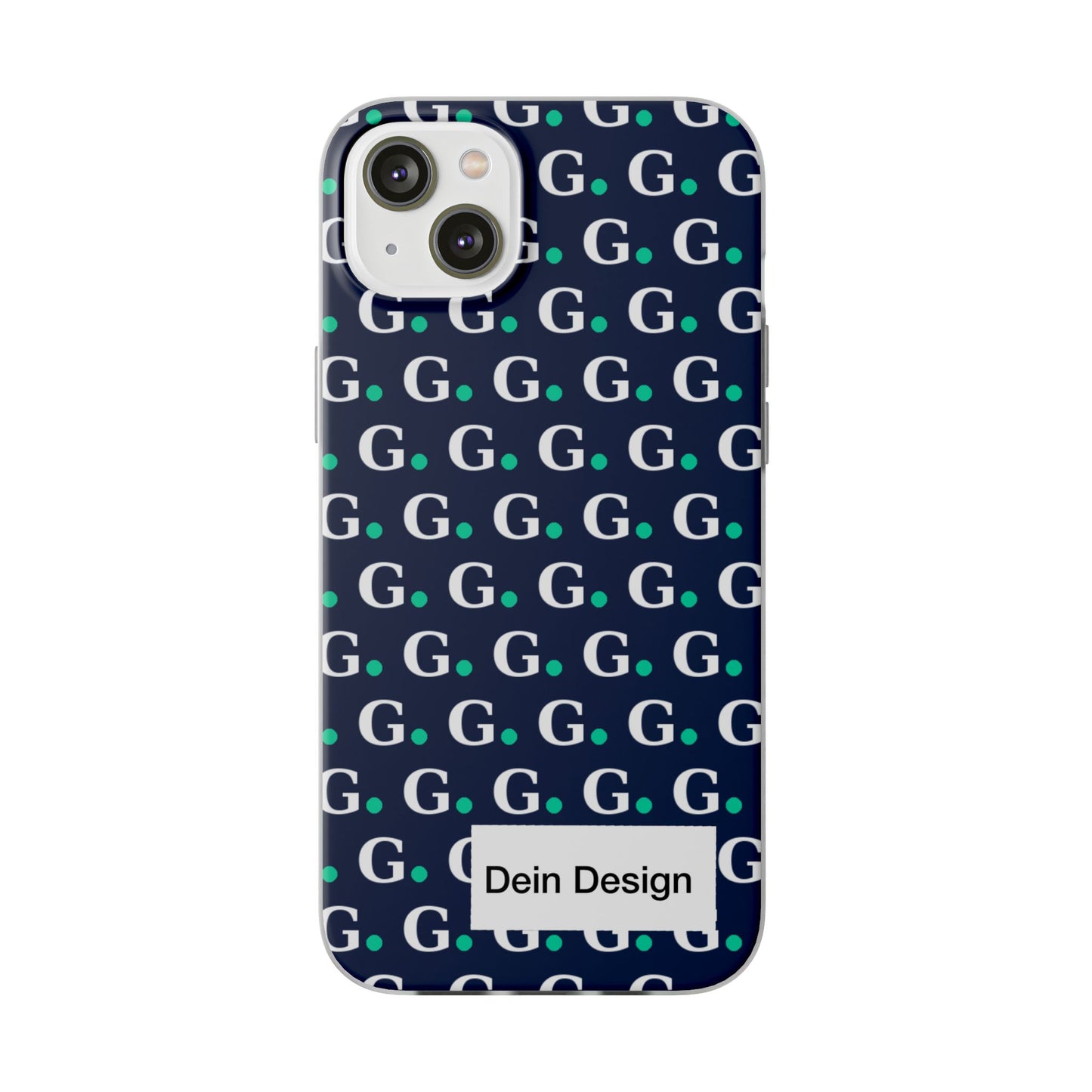 Monogram G Pattern Phone Case — Navy Repeat Initial Design