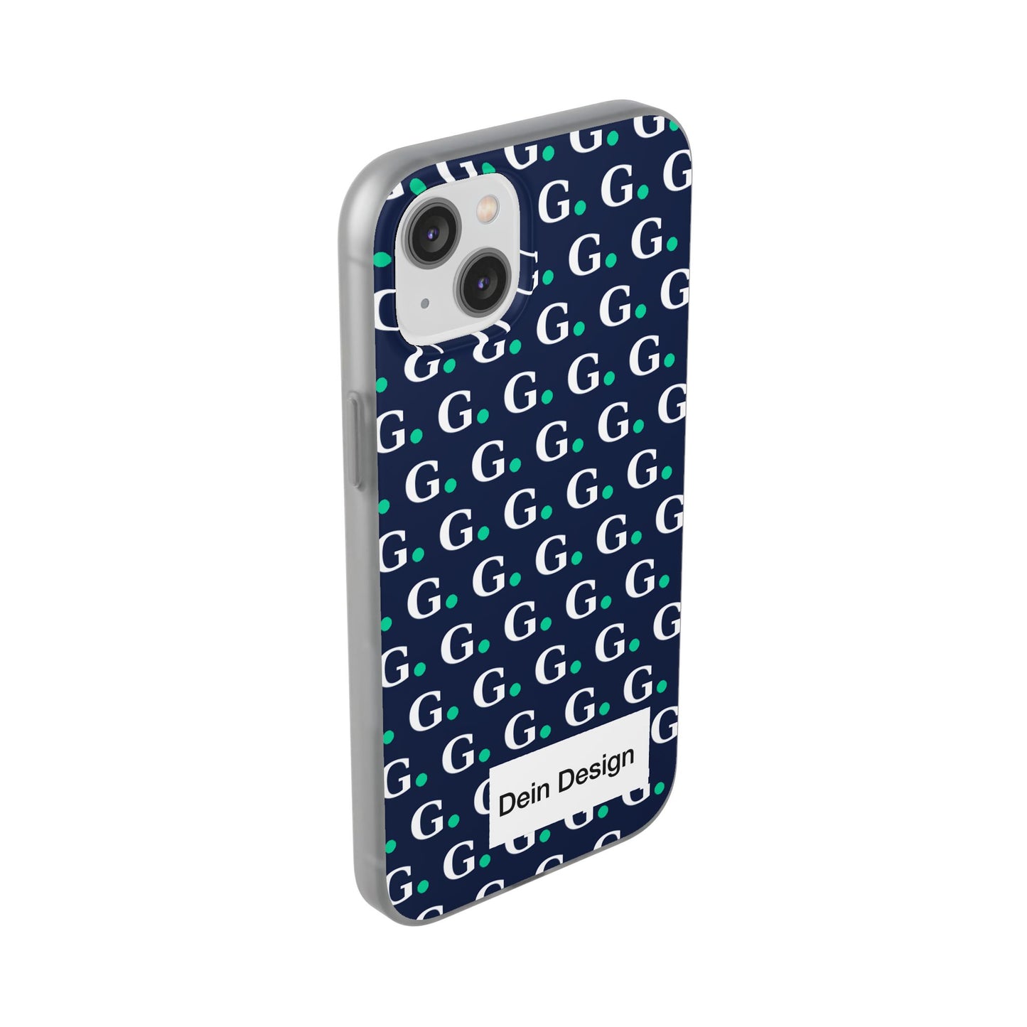 Monogram G Pattern Phone Case — Navy Repeat Initial Design