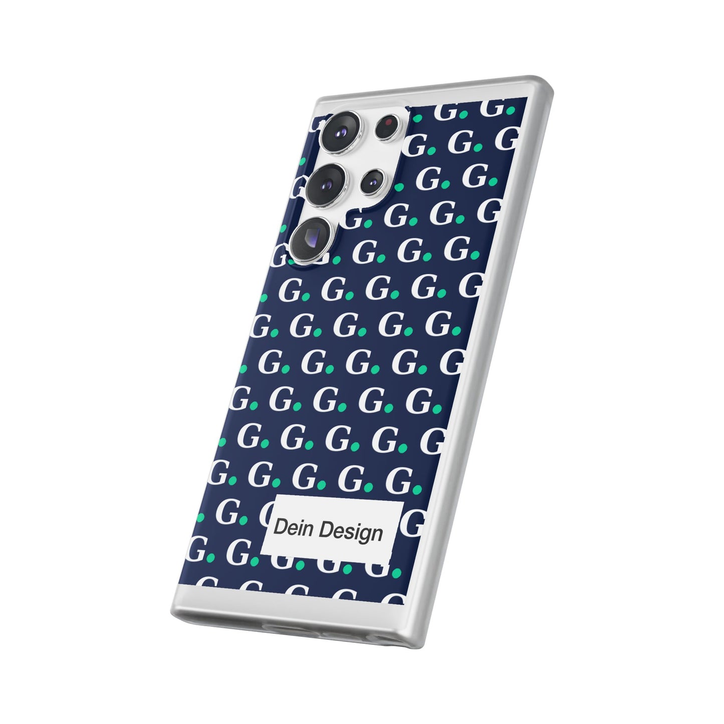 Monogram G Pattern Phone Case — Navy Repeat Initial Design