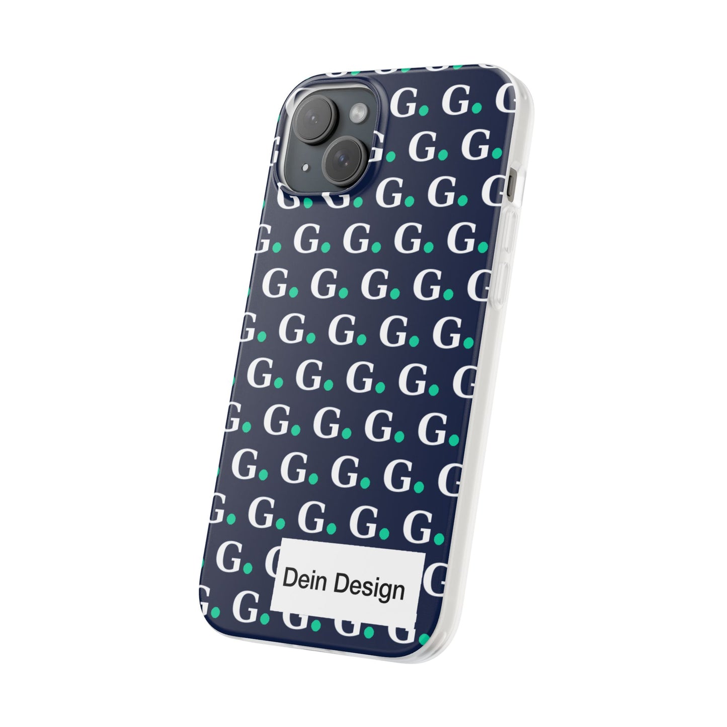 Monogram G Pattern Phone Case — Navy Repeat Initial Design