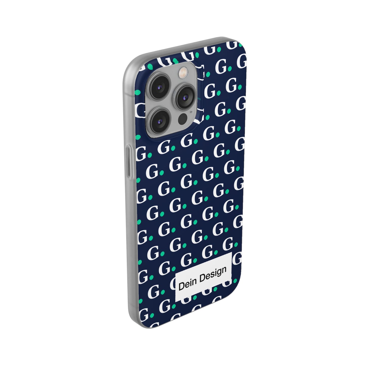 Monogram G Pattern Phone Case — Navy Repeat Initial Design