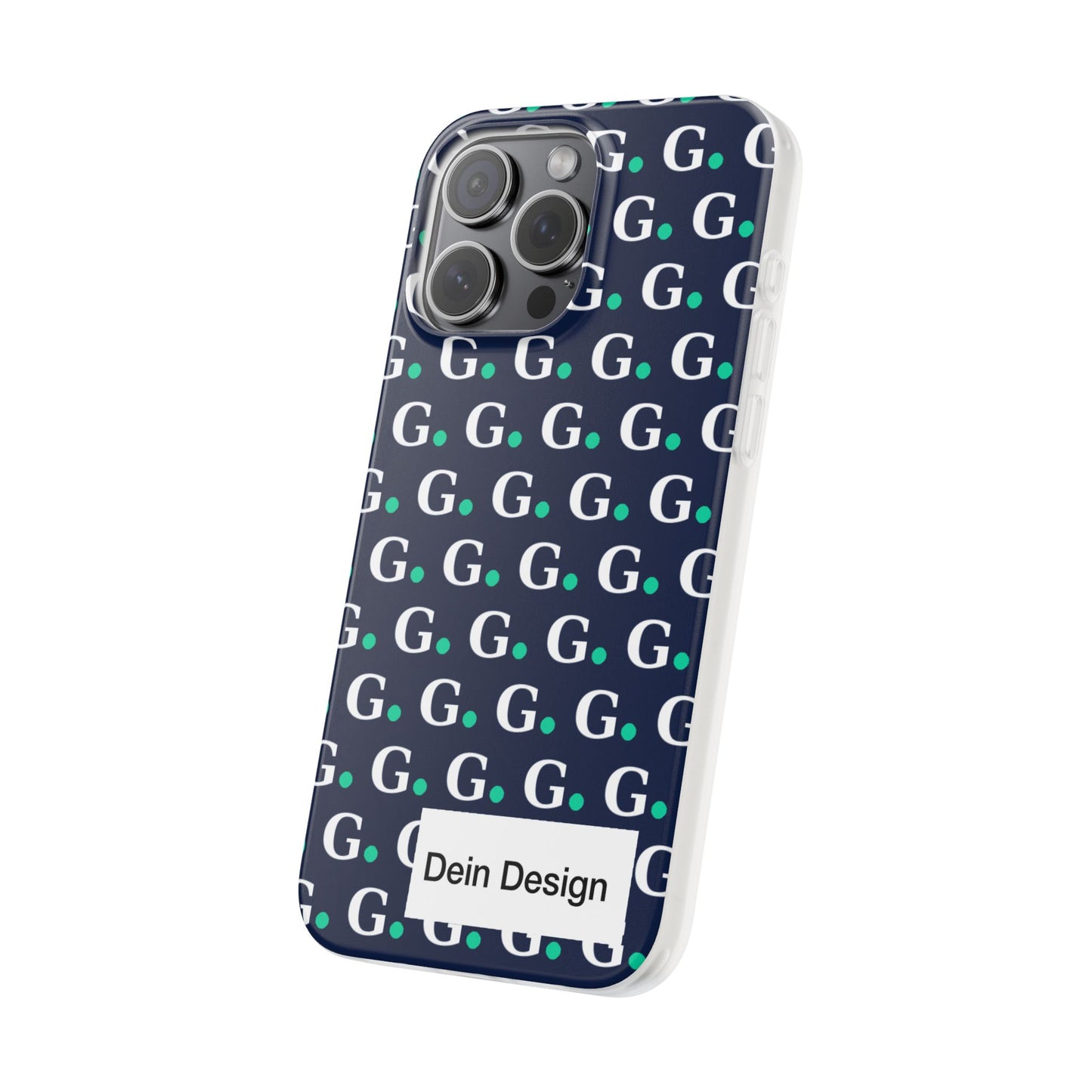 Monogram G Pattern Phone Case — Navy Repeat Initial Design