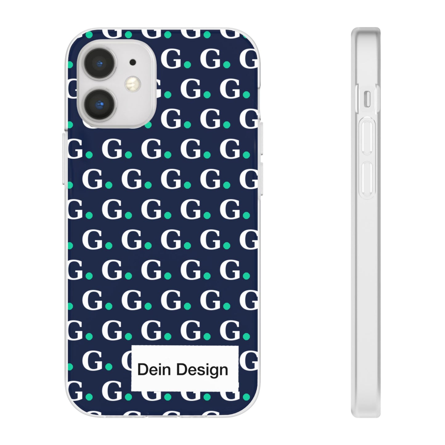 Monogram G Pattern Phone Case — Navy Repeat Initial Design