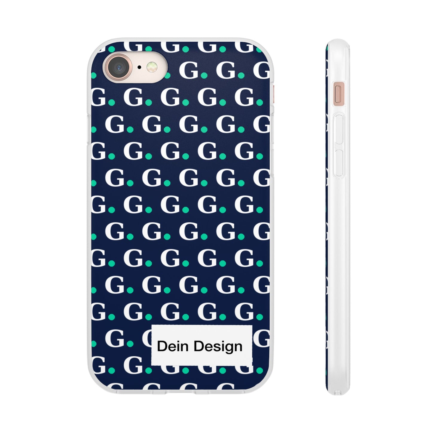 Monogram G Pattern Phone Case — Navy Repeat Initial Design
