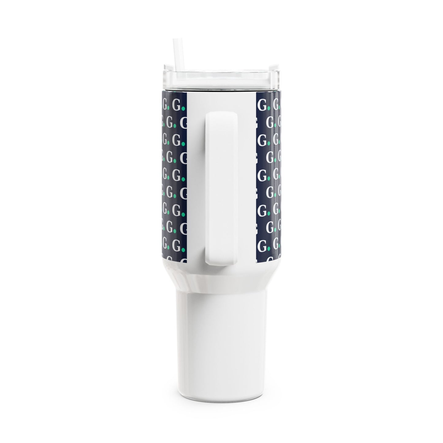 40oz Monogram Tumbler — Repeating “G” Pattern Insulated Travel Cup