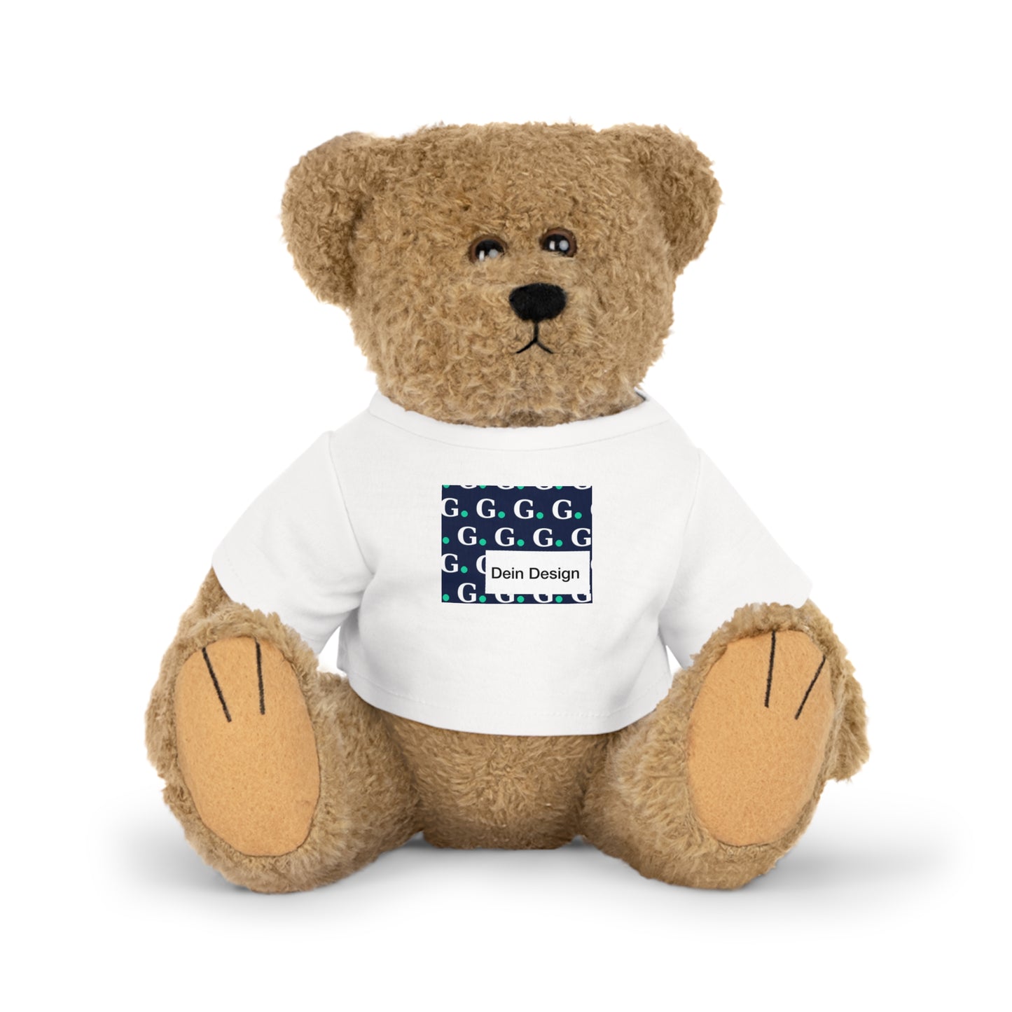 Personalized Teddy Bear with Custom T-Shirt — Cute Plush Gift for Kids & Newborns