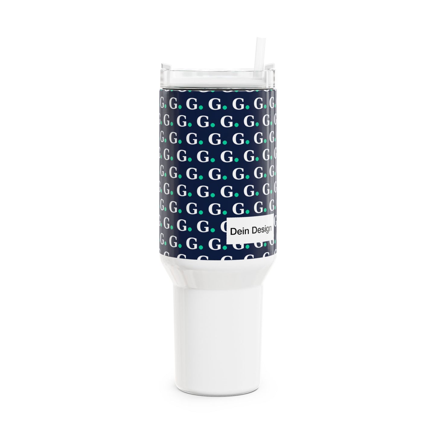 40oz Monogram Tumbler — Repeating “G” Pattern Insulated Travel Cup