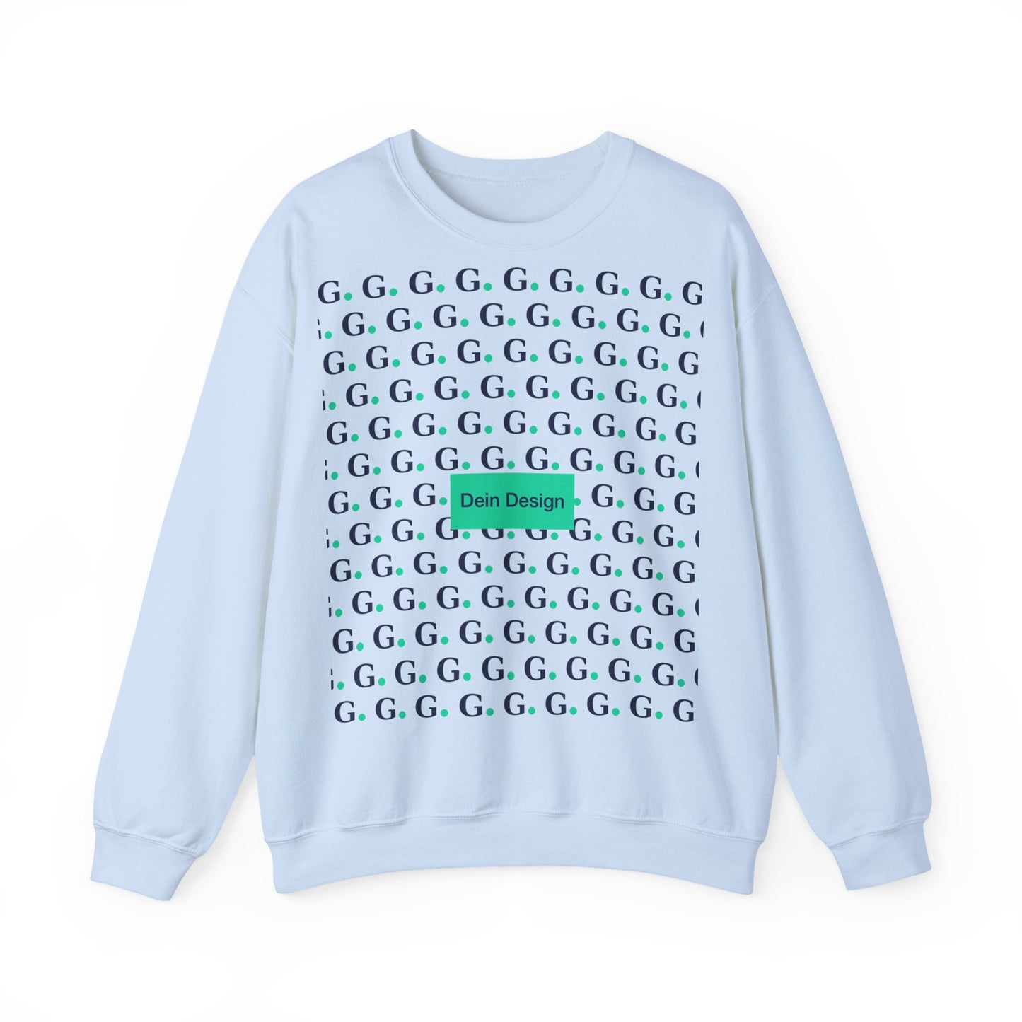 GG Pattern Crewneck Sweatshirt — Repeating "G." Logo Graphic