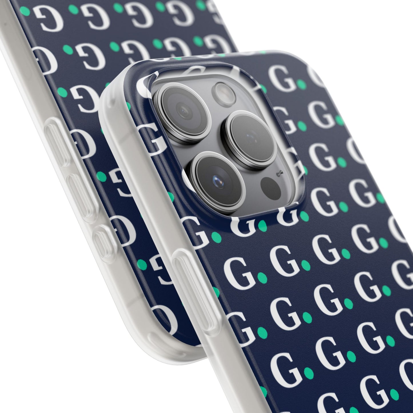 Monogram G Pattern Phone Case — Navy Repeat Initial Design