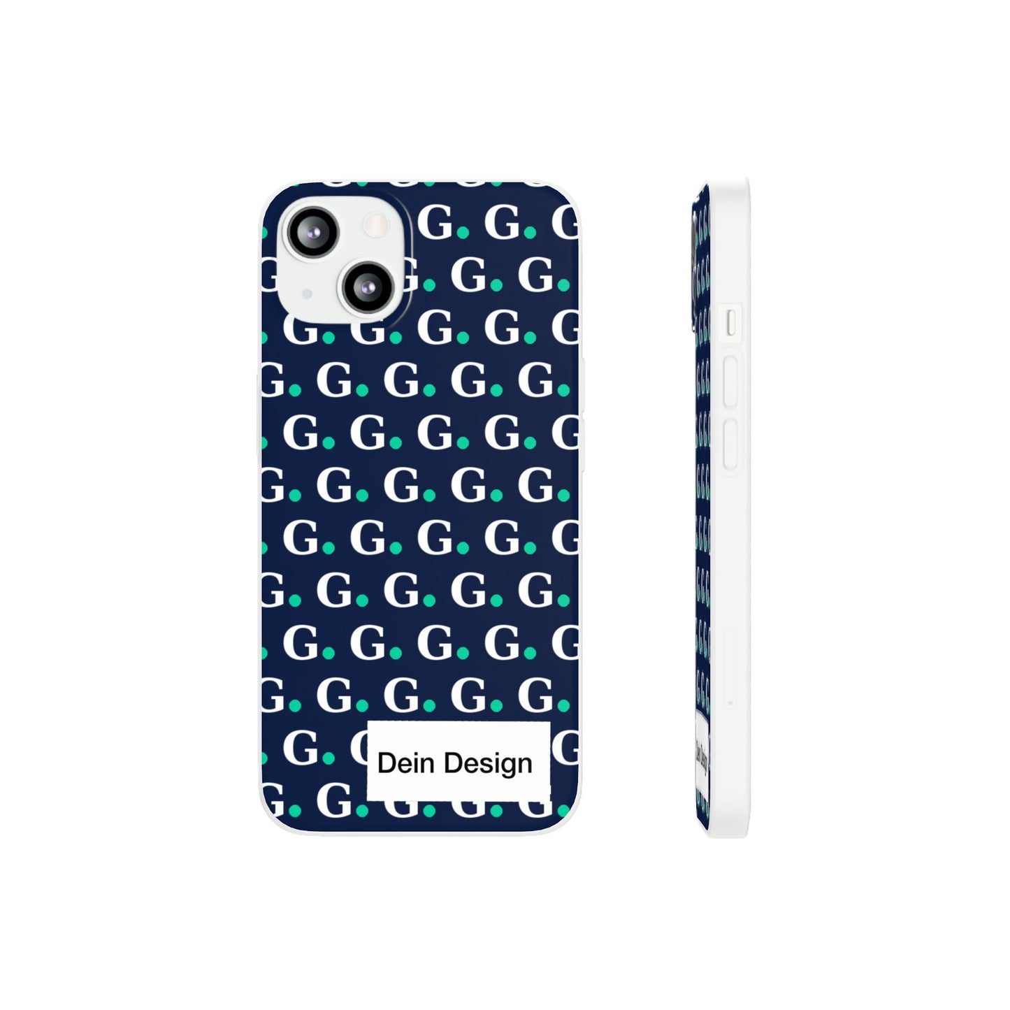 Monogram G Pattern Phone Case — Navy Repeat Initial Design