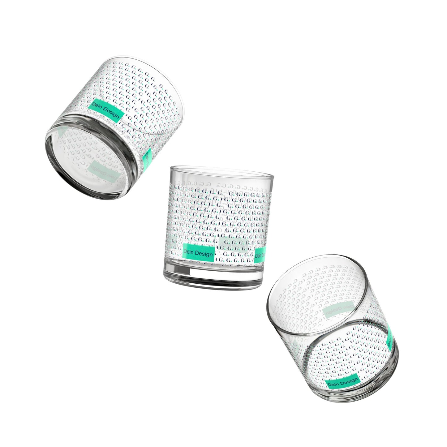 10oz Textured Rocks Glass — Dotted Bubble Design Lowball for Whiskey & Cocktails