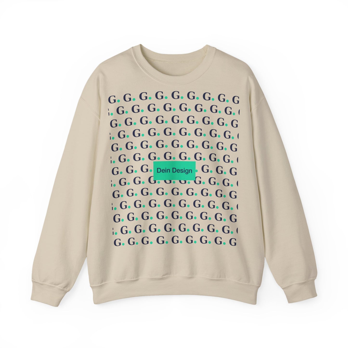 GG Pattern Crewneck Sweatshirt — Repeating "G." Logo Graphic