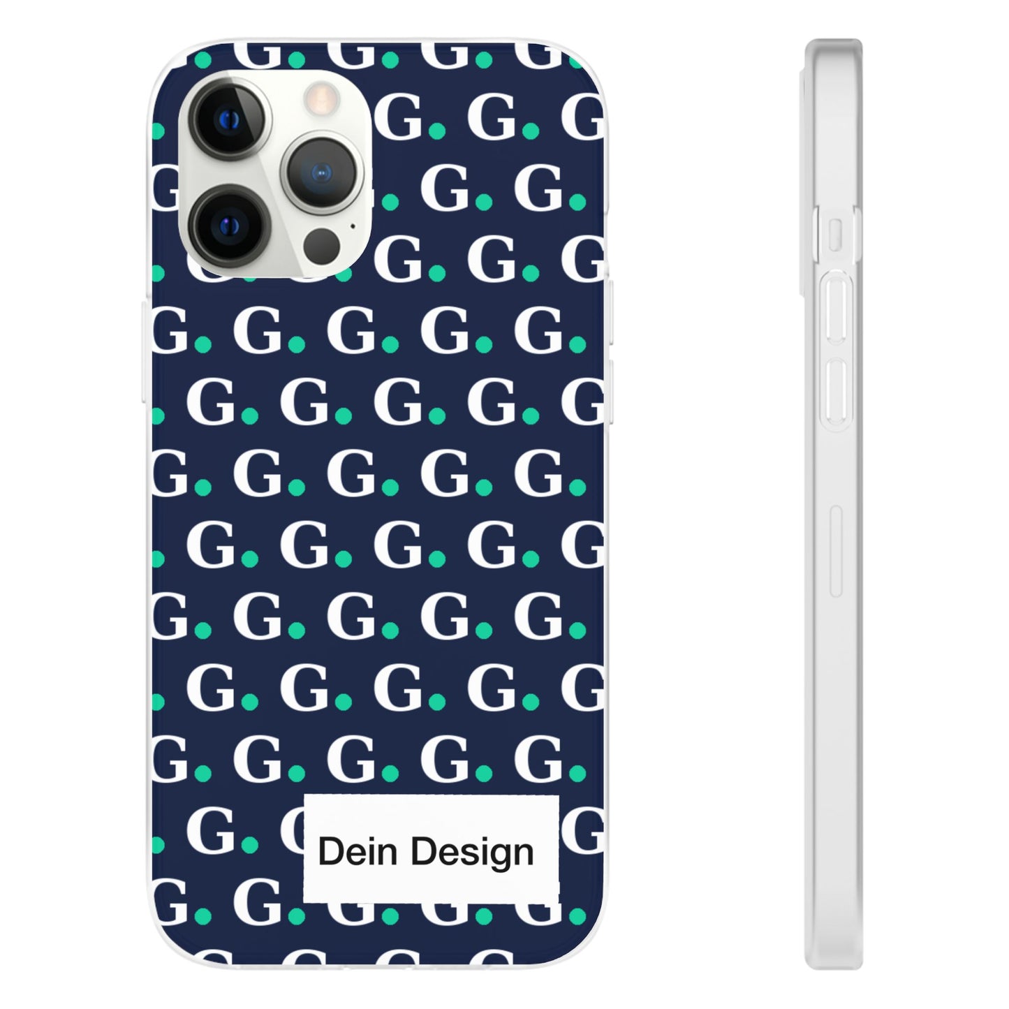 Monogram G Pattern Phone Case — Navy Repeat Initial Design