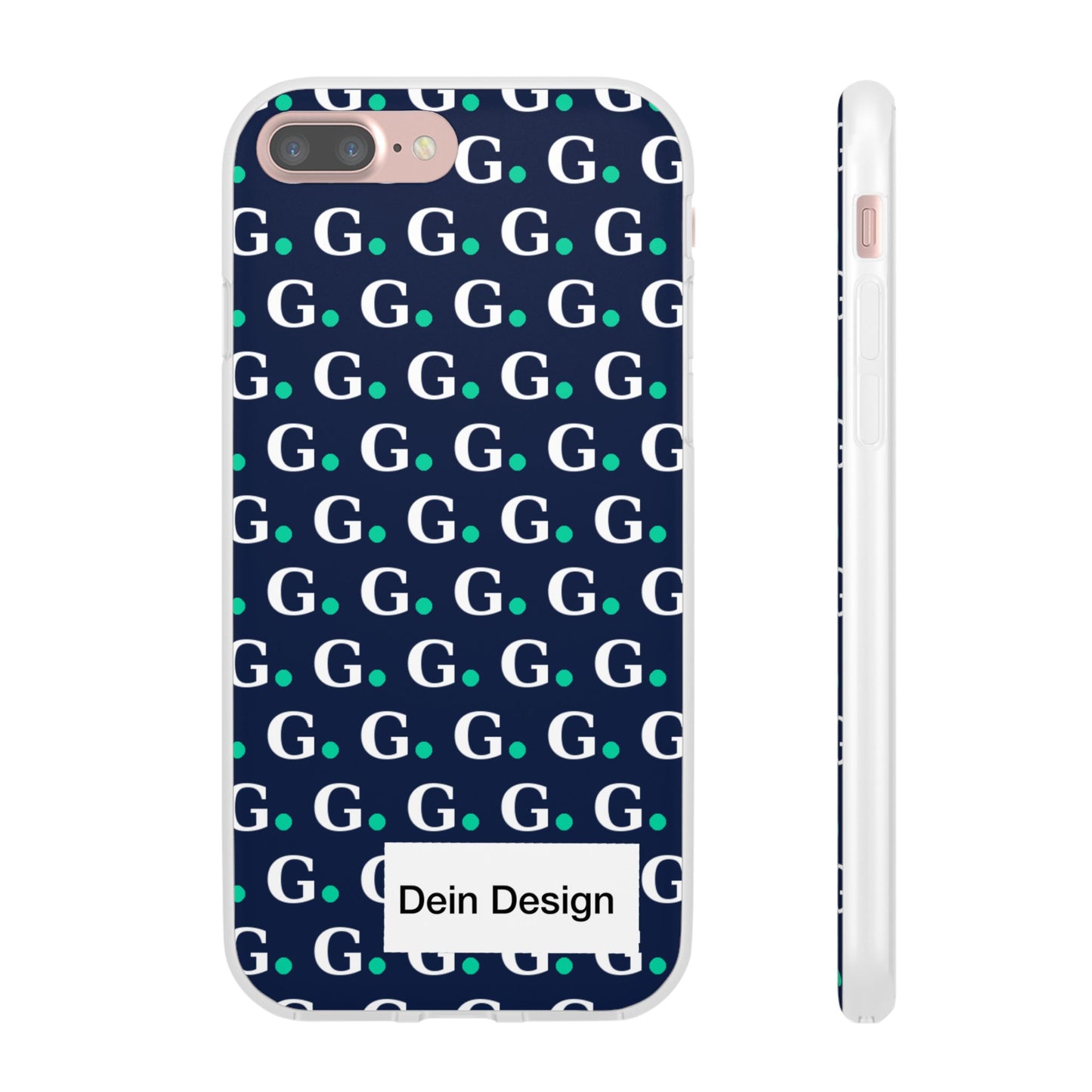 Monogram G Pattern Phone Case — Navy Repeat Initial Design