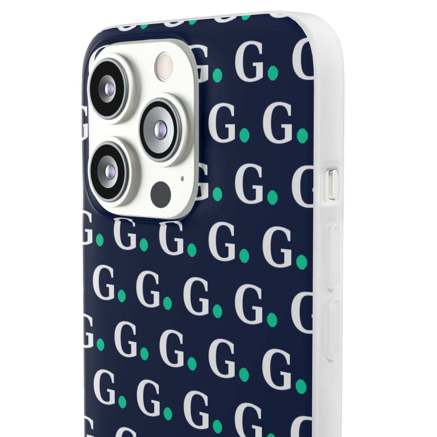 Monogram G Pattern Phone Case — Navy Repeat Initial Design