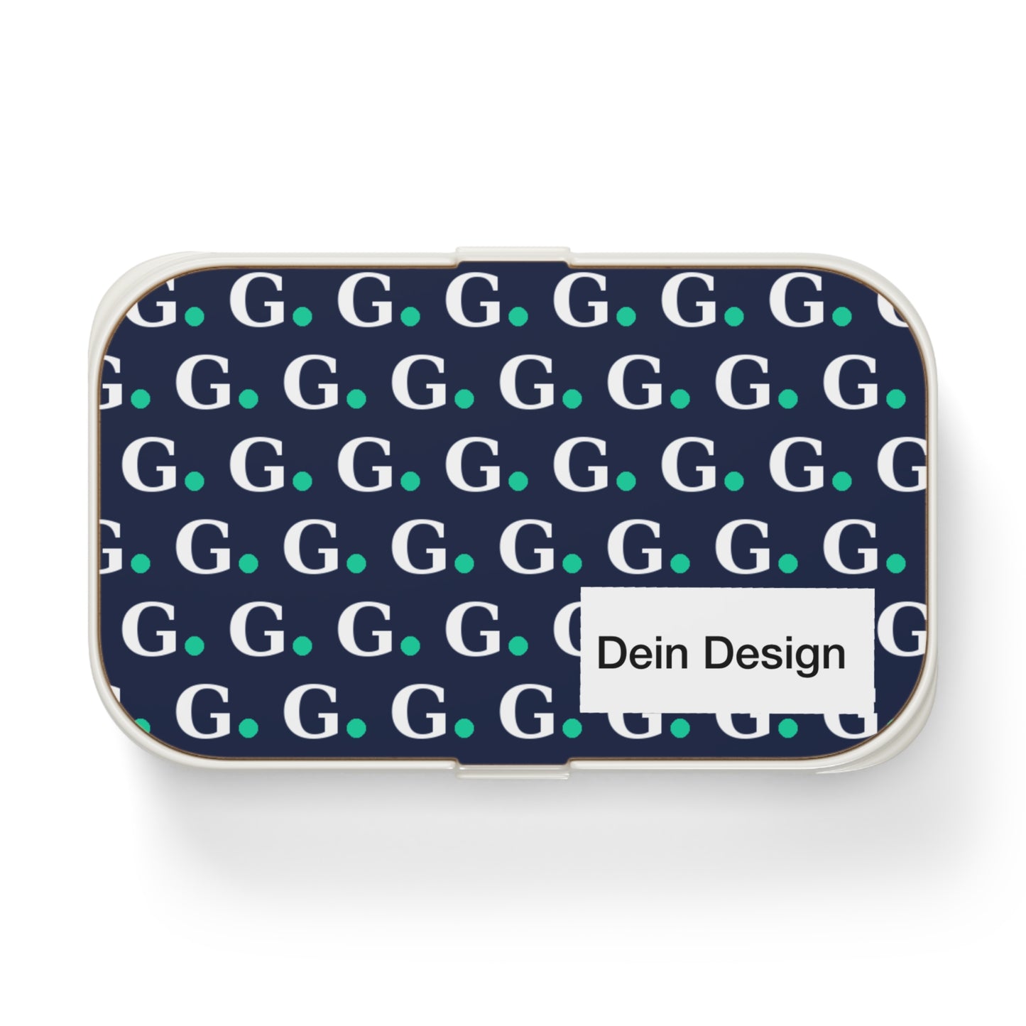 Monogram G Pattern Bento Lunch Box — Personalized Office & School Food Container
