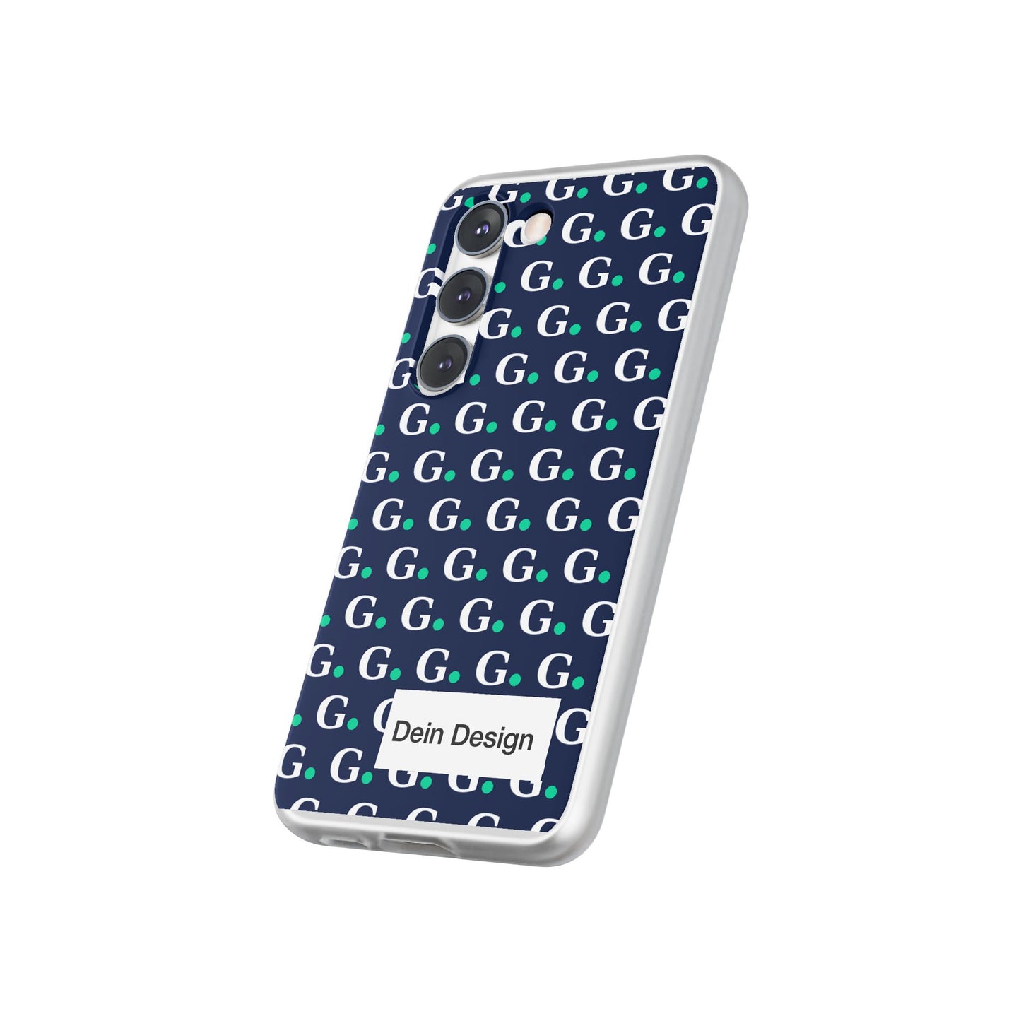 Monogram G Pattern Phone Case — Navy Repeat Initial Design