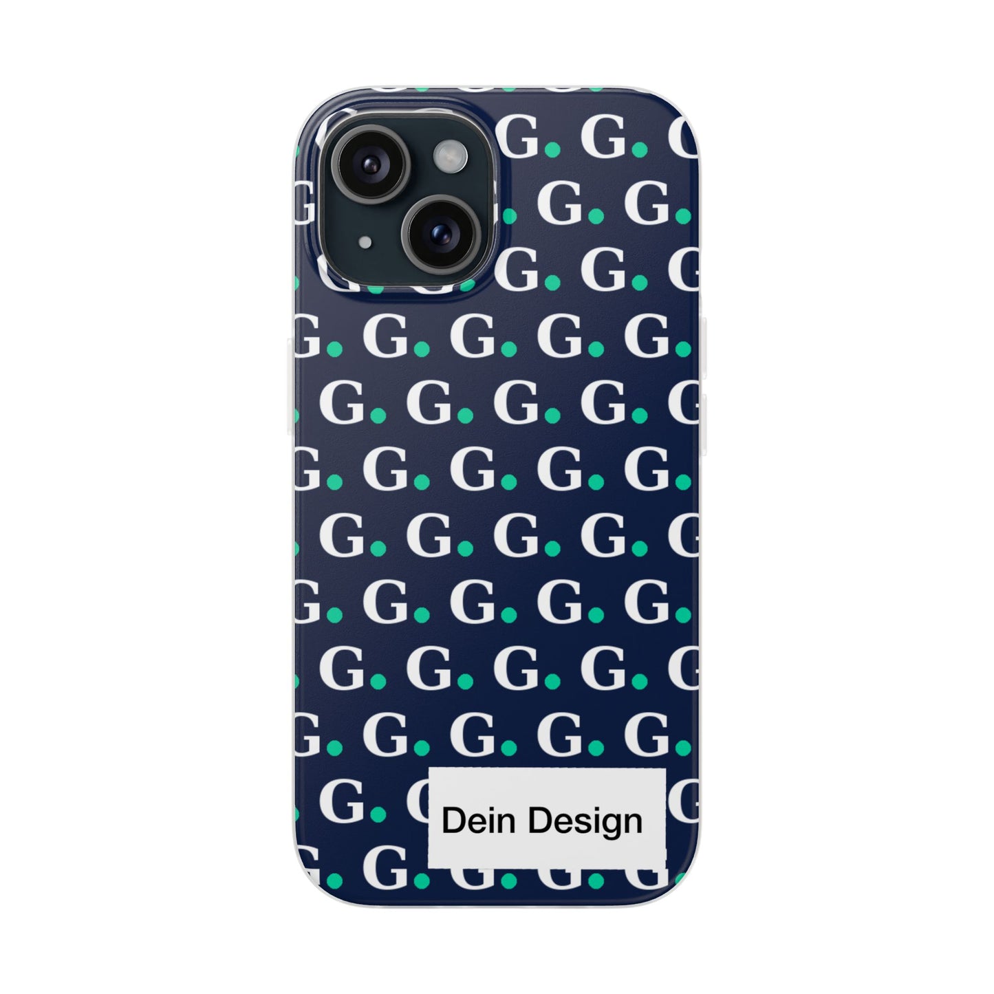 Monogram G Pattern Phone Case — Navy Repeat Initial Design
