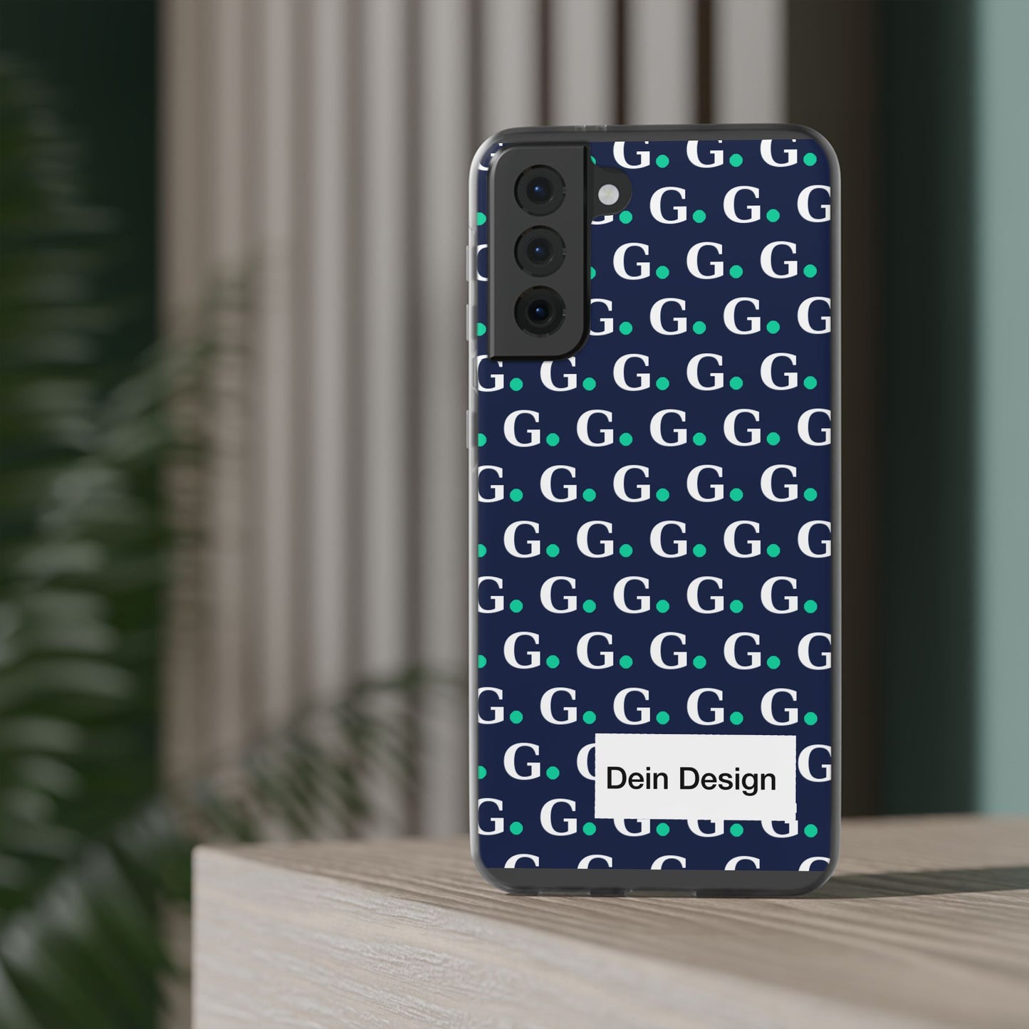 Monogram G Pattern Phone Case — Navy Repeat Initial Design