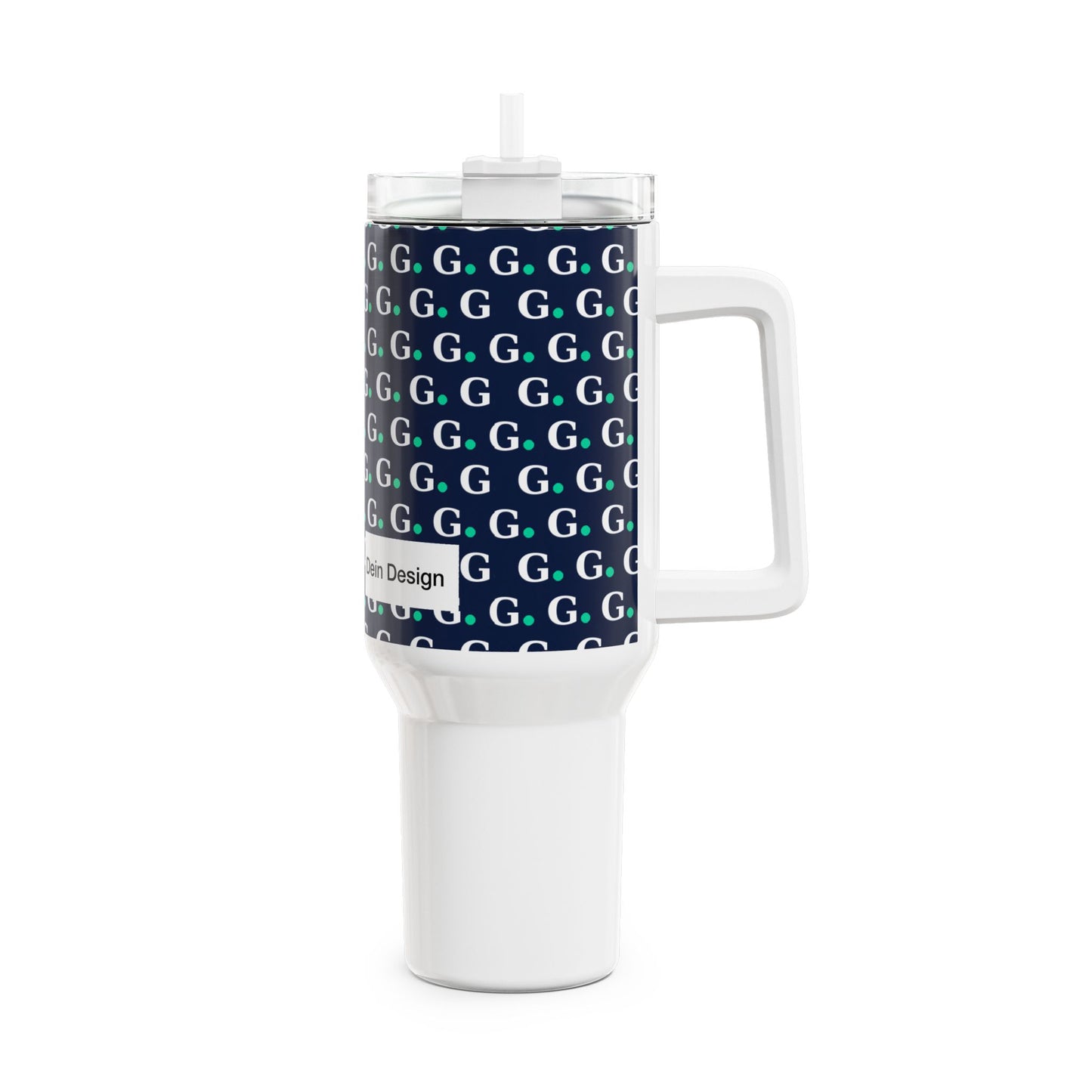 40oz Monogram Tumbler — Repeating “G” Pattern Insulated Travel Cup