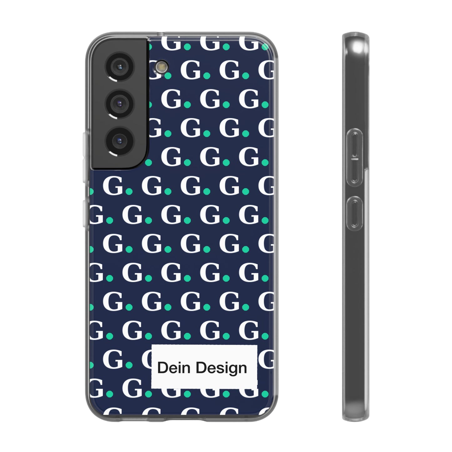 Monogram G Pattern Phone Case — Navy Repeat Initial Design