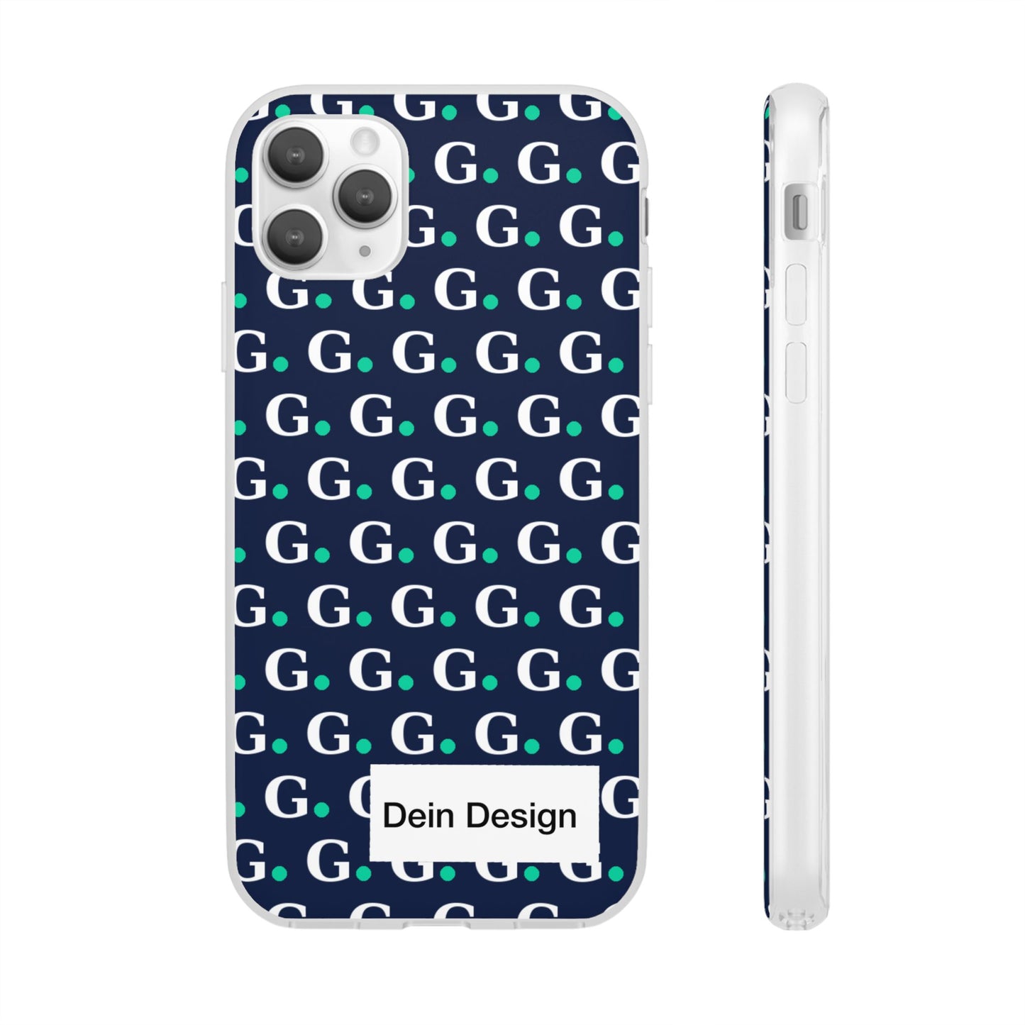 Monogram G Pattern Phone Case — Navy Repeat Initial Design