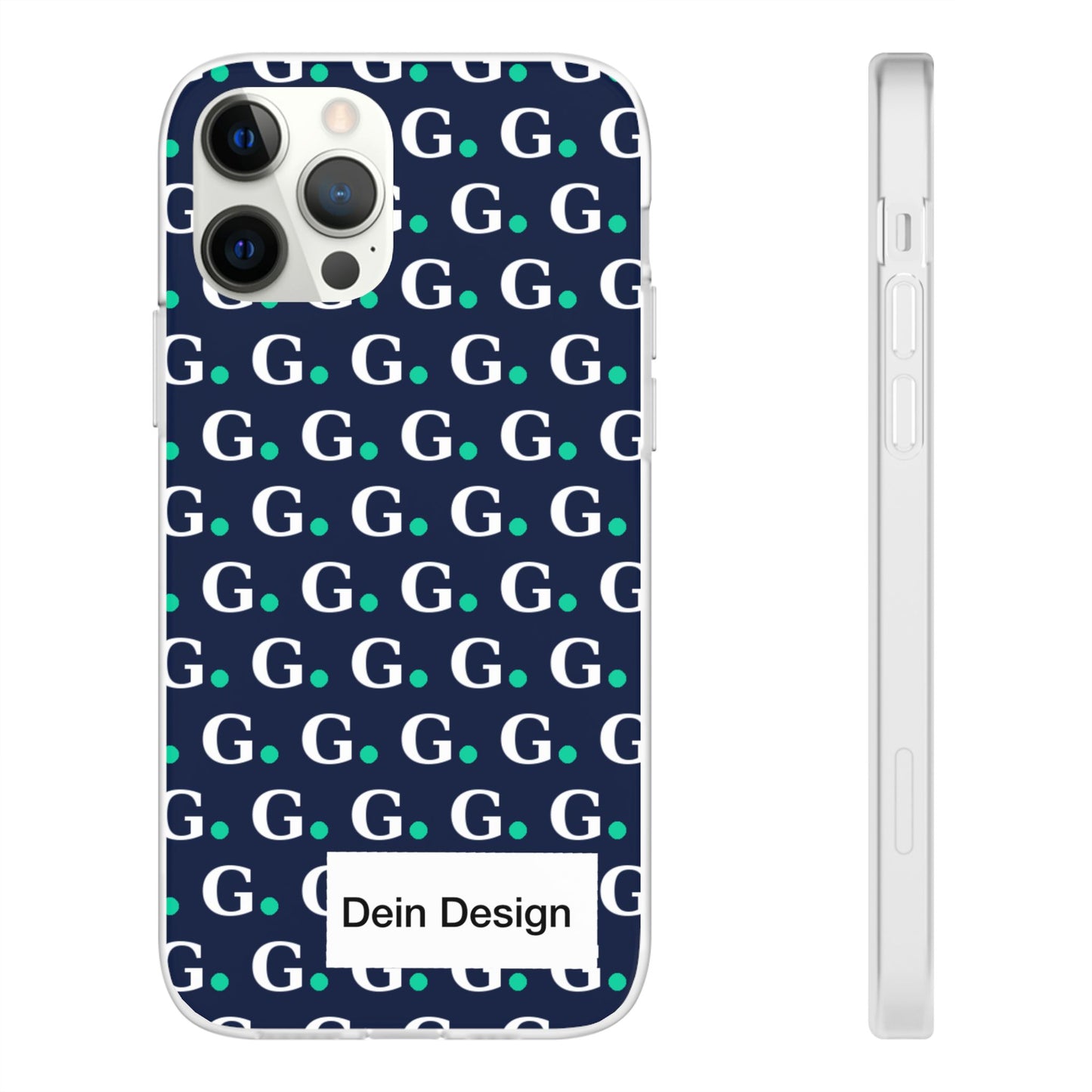 Monogram G Pattern Phone Case — Navy Repeat Initial Design