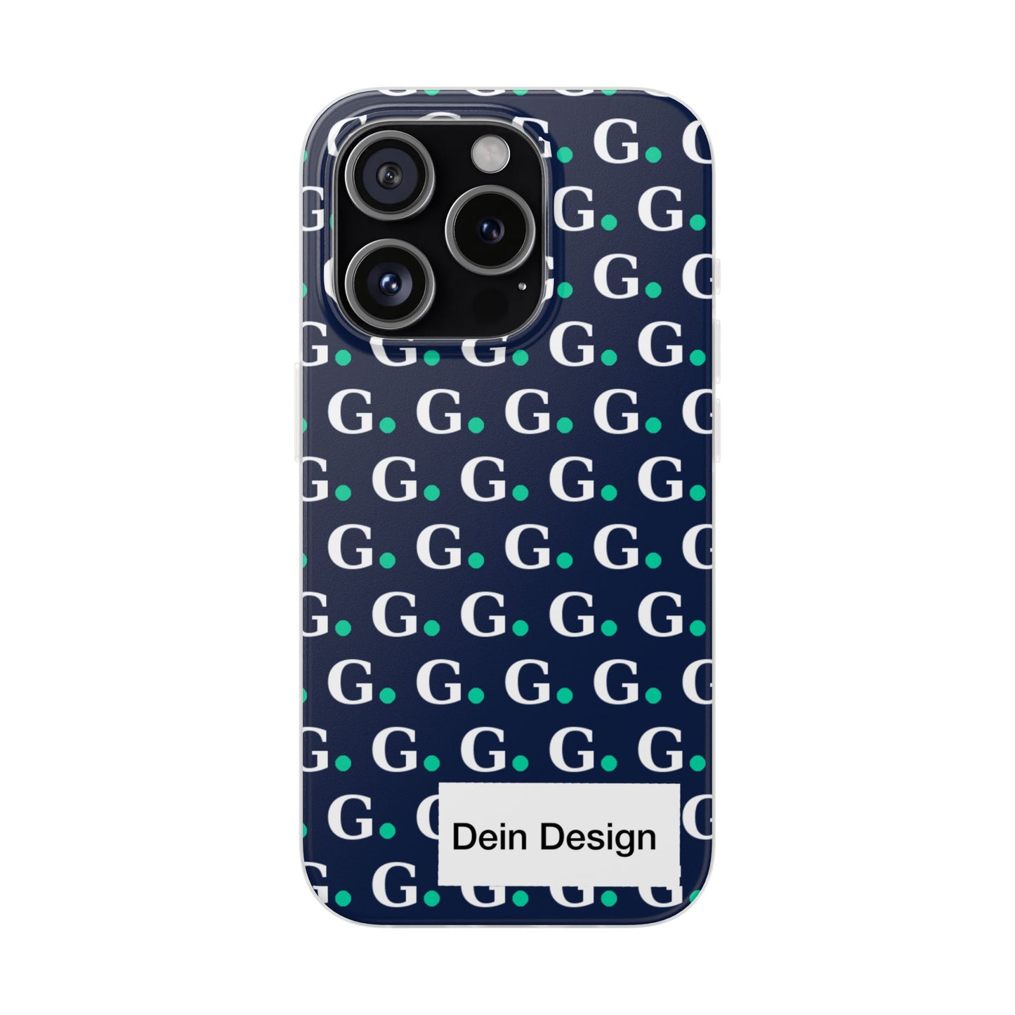 Monogram G Pattern Phone Case — Navy Repeat Initial Design