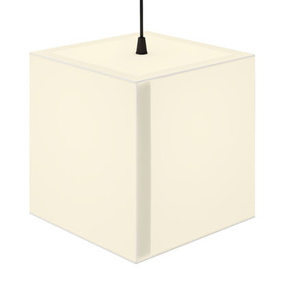 Custom Light Cube Lamp — Minimal Hanging Cube Lamp with "Dein Logo hier" Branding