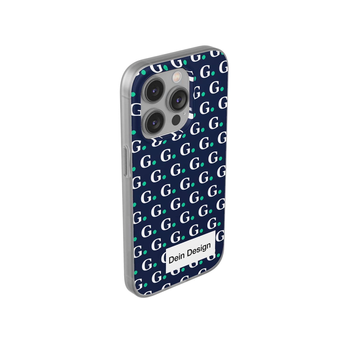 Monogram G Pattern Phone Case — Navy Repeat Initial Design