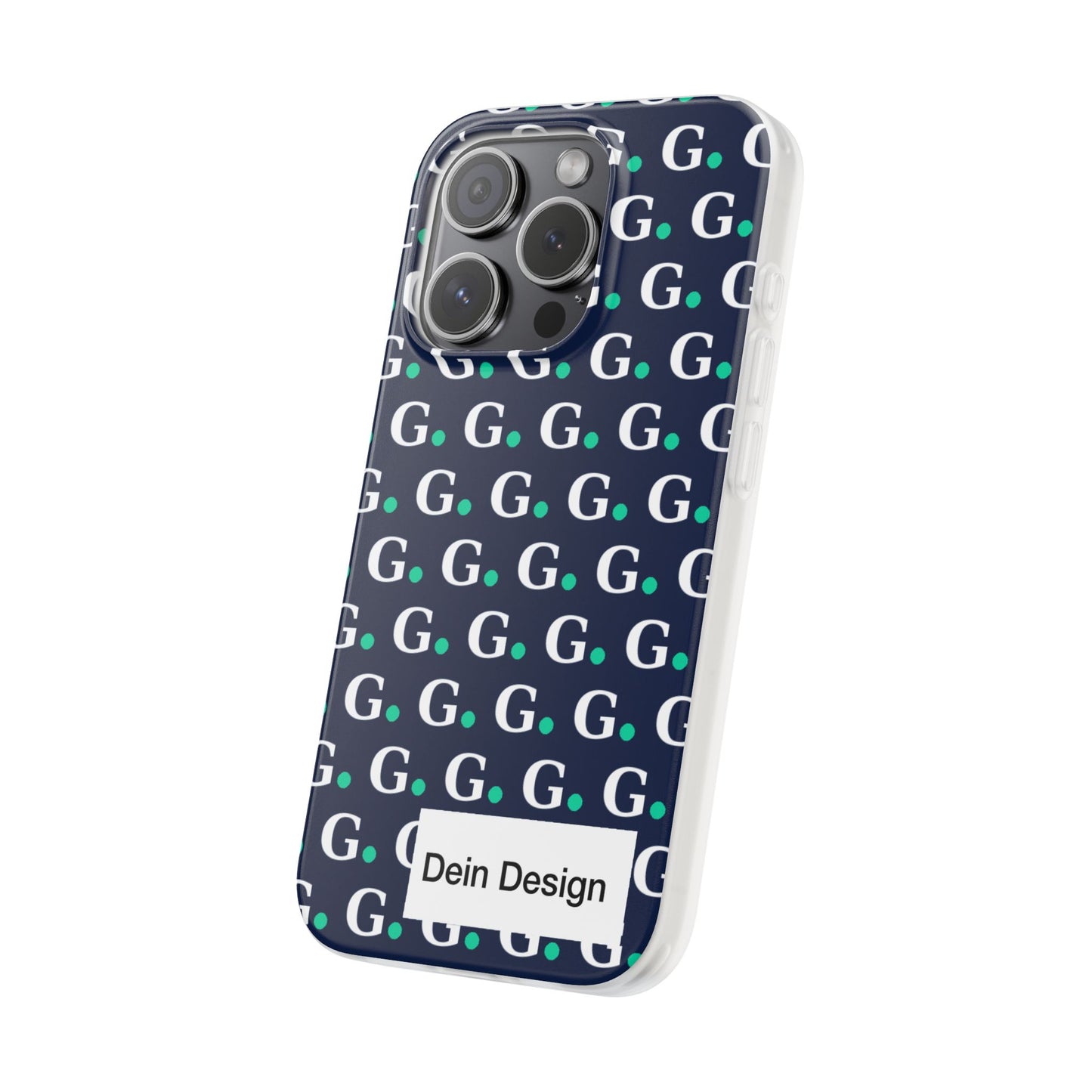 Monogram G Pattern Phone Case — Navy Repeat Initial Design