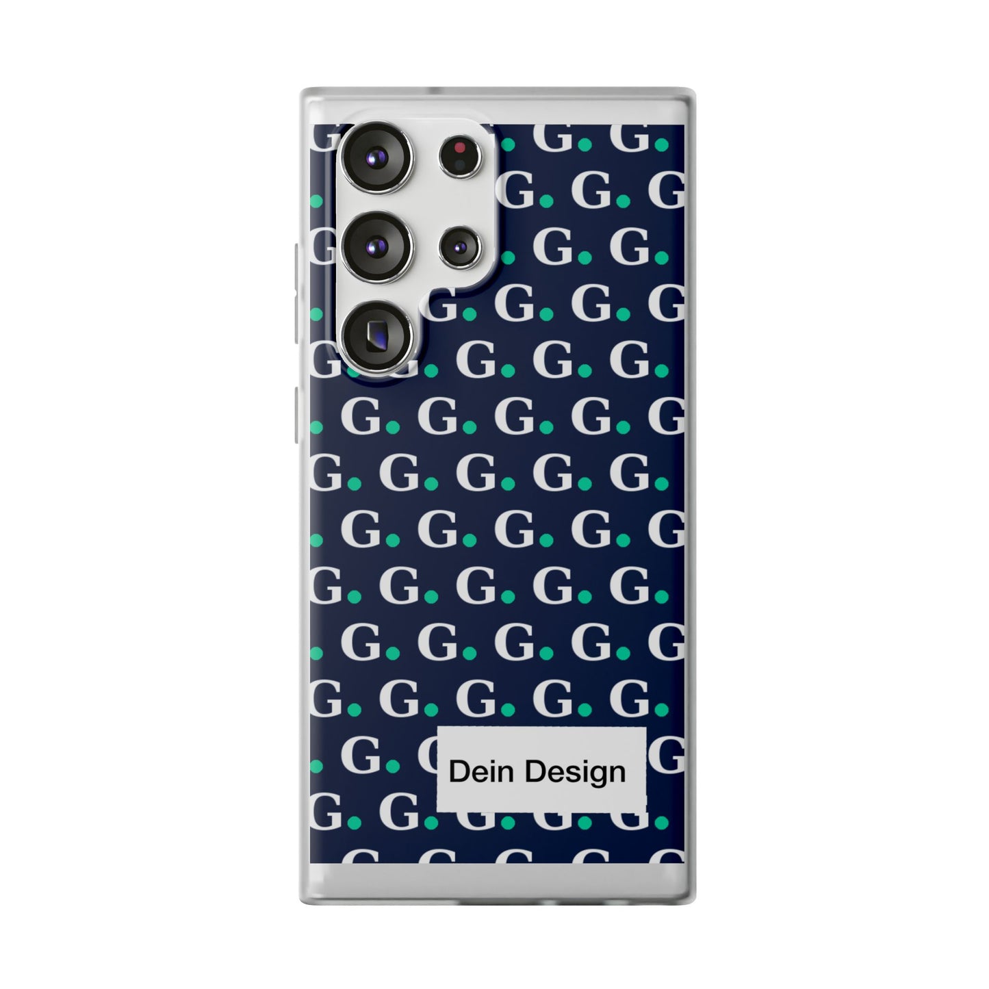 Monogram G Pattern Phone Case — Navy Repeat Initial Design