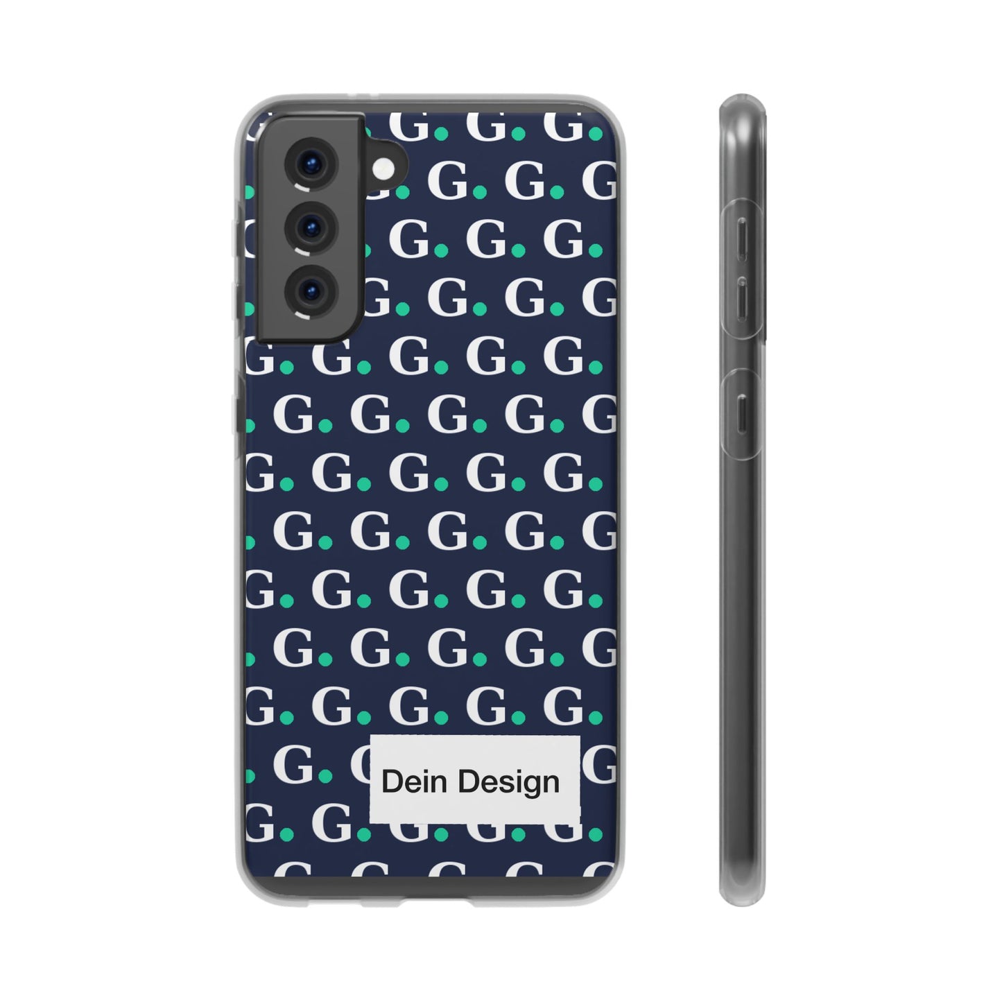 Monogram G Pattern Phone Case — Navy Repeat Initial Design