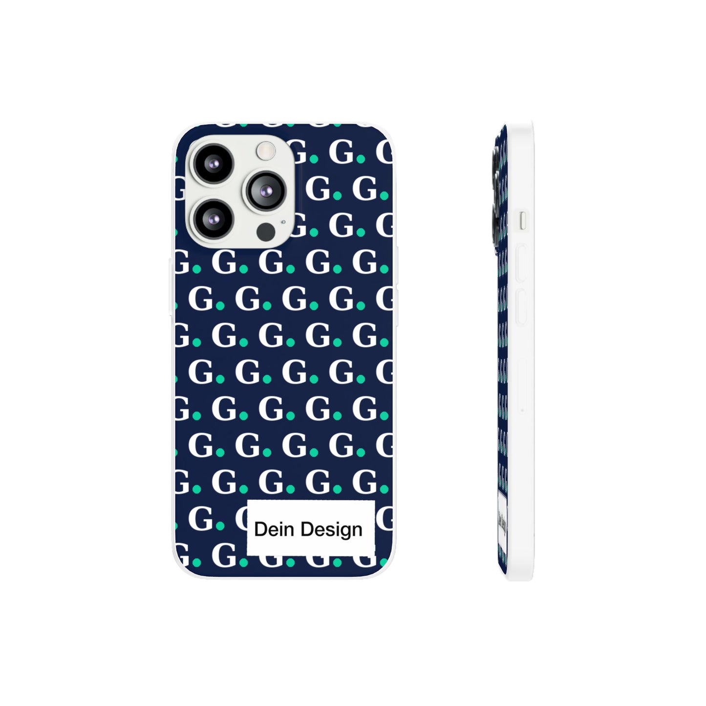 Monogram G Pattern Phone Case — Navy Repeat Initial Design